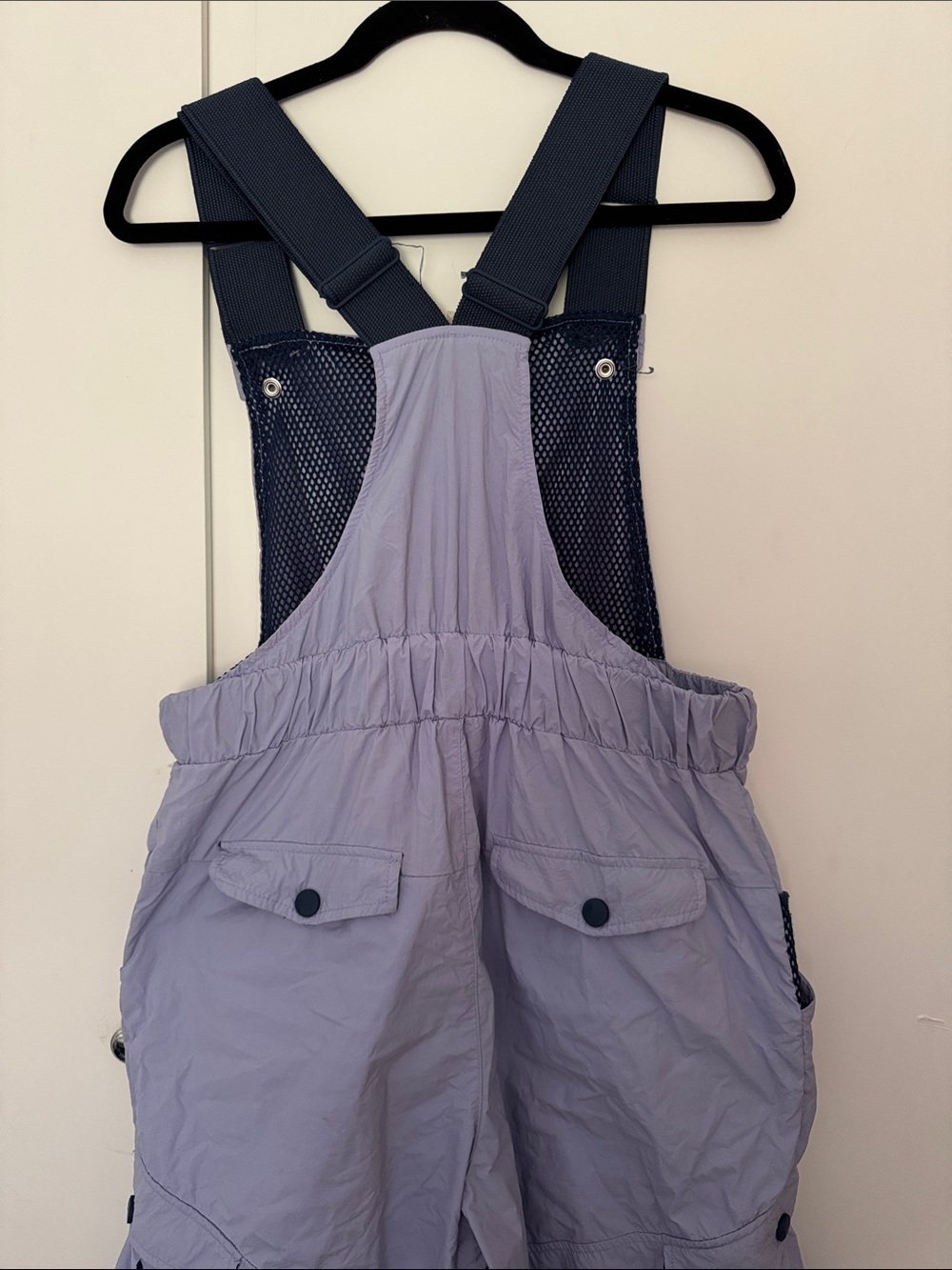 FP Movement by Free People Lilac Overalls with Navy Straps - Picture 9 of 11